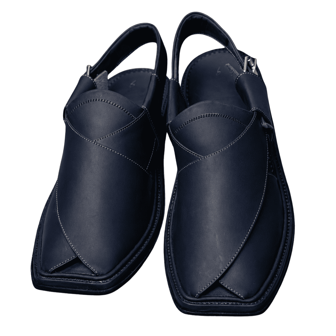 Smart Zalmi Pure Peshawari Chappal – Handmade Premium Leather Blue (PURE PESHAWARI)