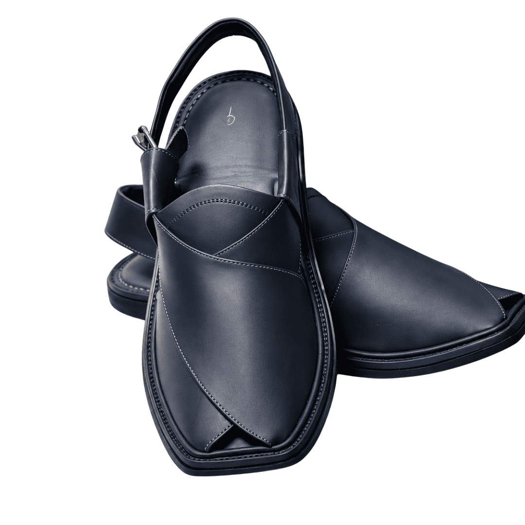 Smart Zalmi Pure Peshawari Chappal – Handmade Premium Leather Blue (PURE PESHAWARI)