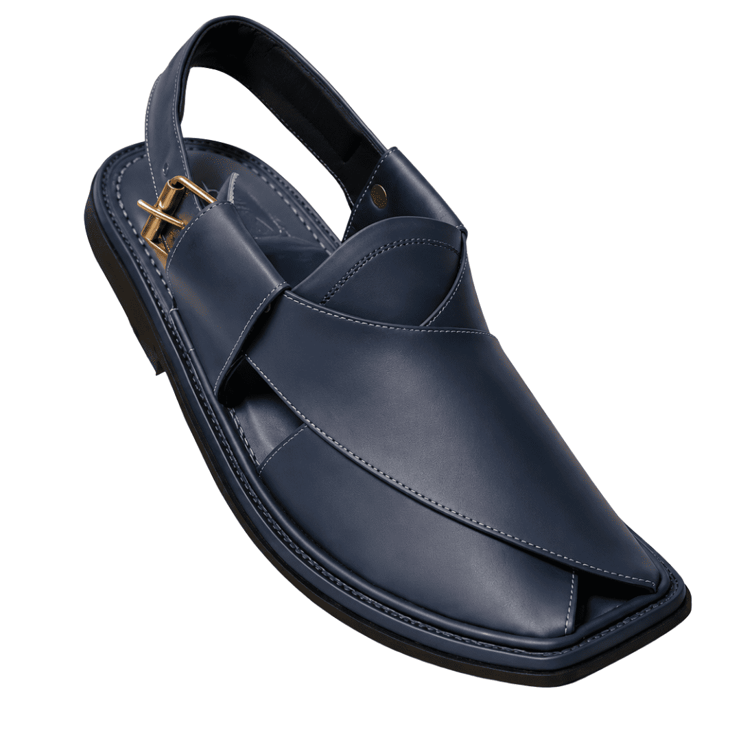 Smart Zalmi Pure Peshawari Chappal – Handmade Premium Leather Blue (PURE PESHAWARI)
