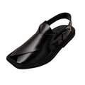 Gole-T Pure Peshawari Chappal – Handmade Black Leather (PURE PESHAWARI)