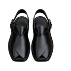 Gole-T Pure Peshawari Chappal – Handmade Black Leather (PURE PESHAWARI)