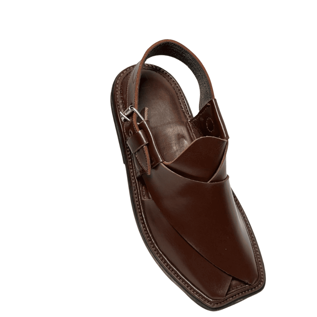 Gole-T Pure Peshawari Chappal – Shine Brown & Burgandi (PURE PESHAWARI)