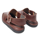 Gole-T Pure Peshawari Chappal – Shine Brown & Burgandi (PURE PESHAWARI)